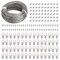 Picture Hanging Kit - 100 Feet Stainless Steel Hanging Wire, 60 Pcs D Ring Picture Hangers with Screws and 60 Pcs Aluminum Crimping Loop Sleeve for Hanging Paintings Photos